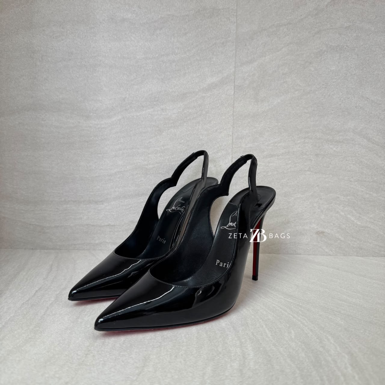 Christian Louboutin Hot Chick Sling 100 Vernis Black