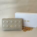 Dior Caro WOC Cannage Calfskin Sand Beige GHW