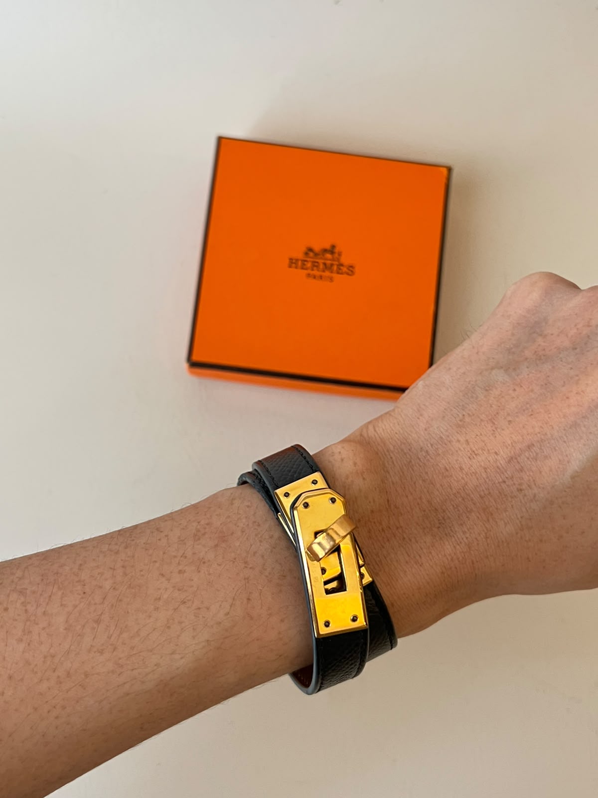 Hermes Kelly Black Bracelet Size Small