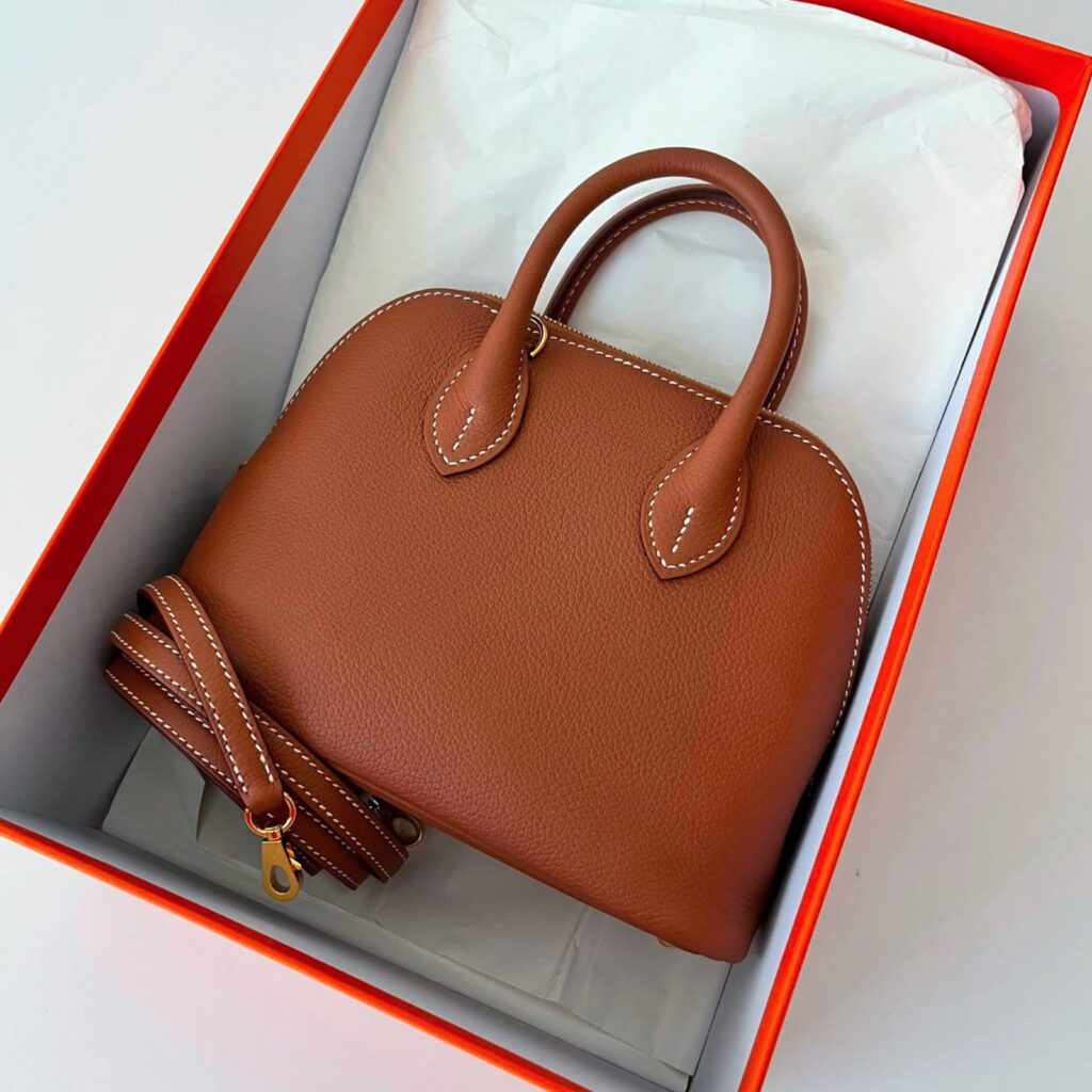 Hermes Mini Bolide Gold Evercolor GHW