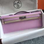 Hermes Kelly Cut Mauve Sylvestre Epsom PHW