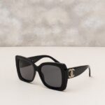 Chanel 5555 Square Sunglasses Black-Grey
