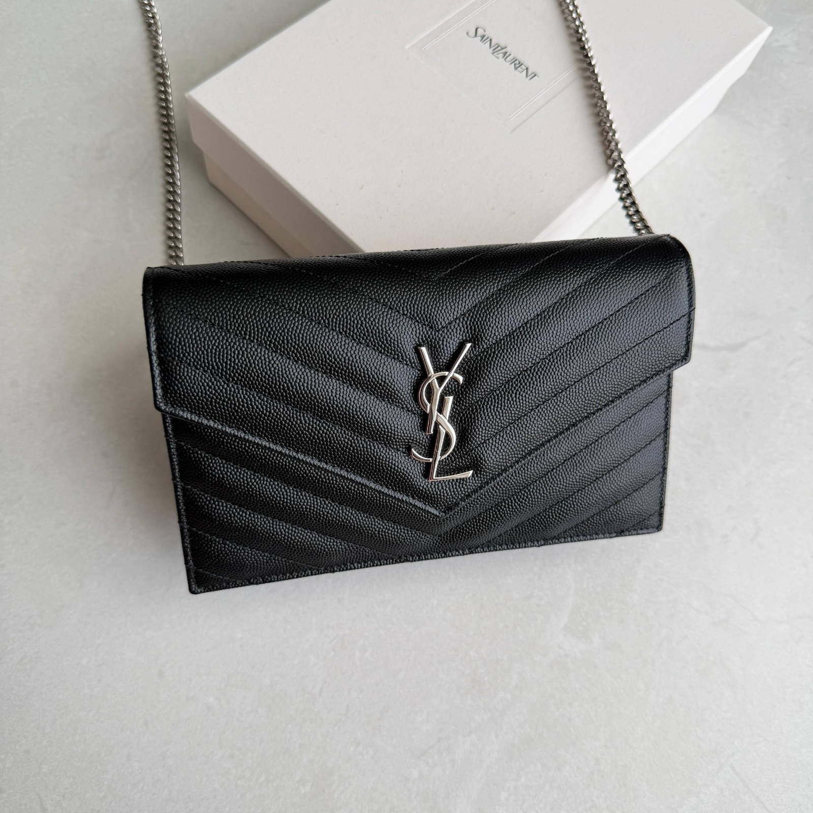 Saint Laurent Monogram WOC Black SHW