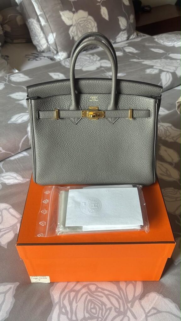 Hermes Birkin 25 Etain Togo GHW