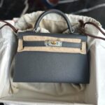 Hermès K20  Ardoise Epsel Electrum HW