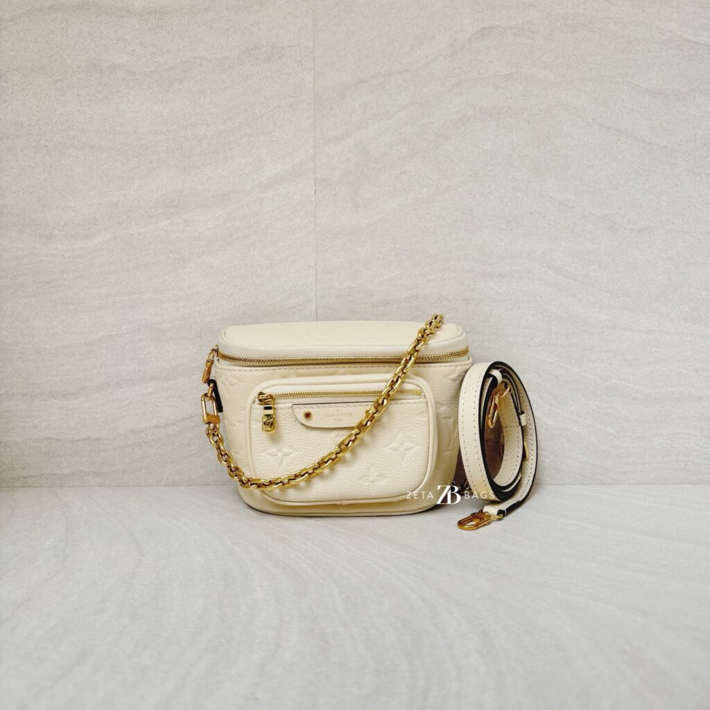 Louis Vuitton Mini Bumbag Monogram Empreinte Creme GHW