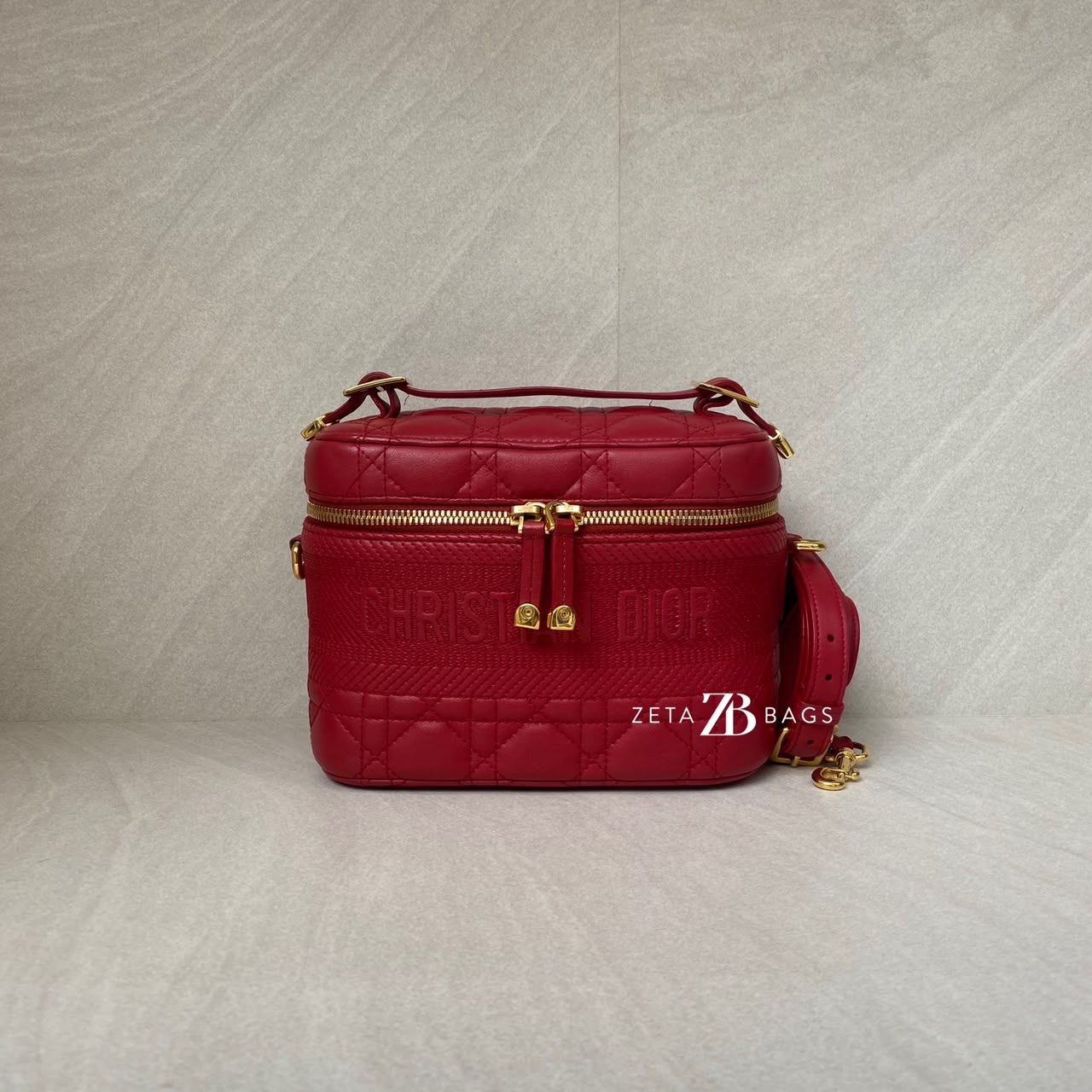 Dior Travel Vanity Case Red GHW