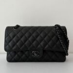 Chanel Medium Classic Calfskin All Black