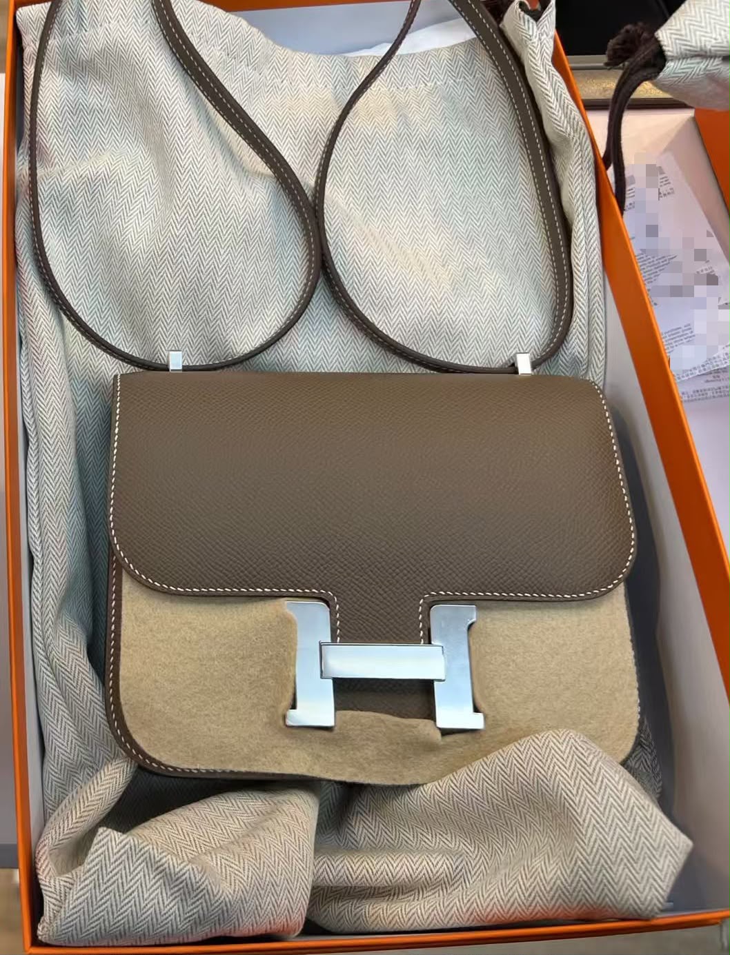 Hermes Constance 18-1 Mirror Etoupe Epsom