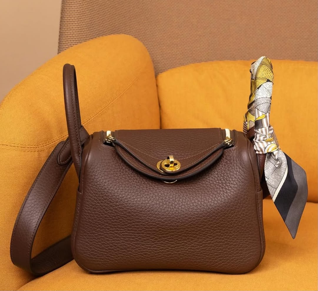 Hermes Mini Lindy Terre Clemence GHW