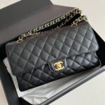 Chanel Medium Classic Black Caviar GHW