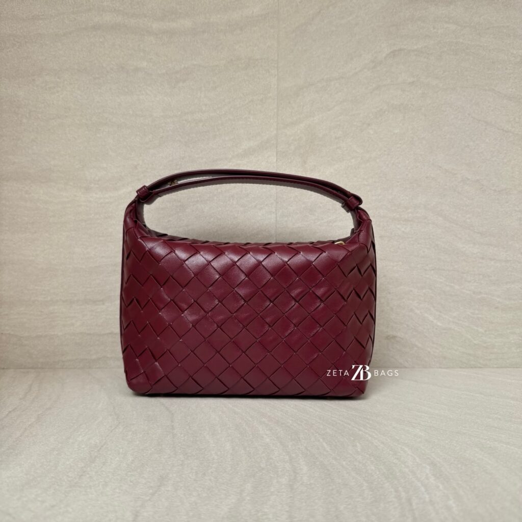 Bottega Veneta Mini Wallace Intrecciato Barolo GHW
