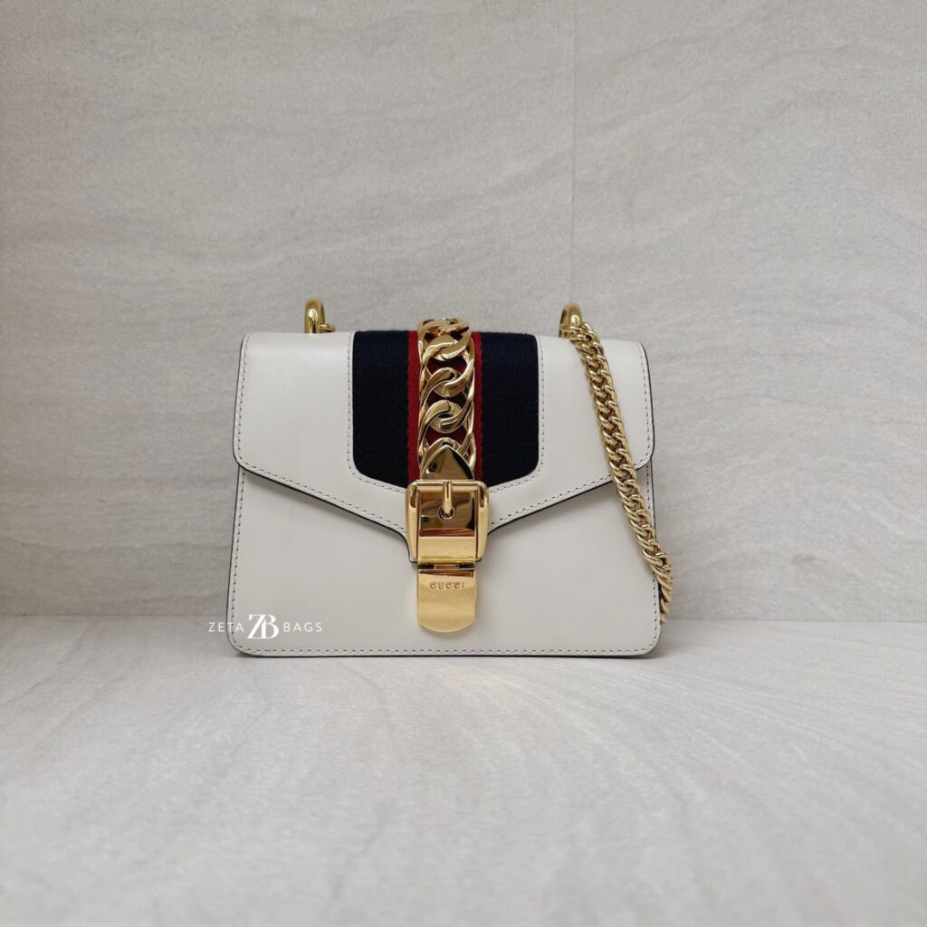 Gucci Mini Sylvie White GHW
