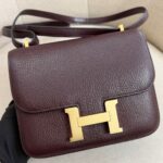 Hermes C18-1 Rouge Sellier Chevre GHW
