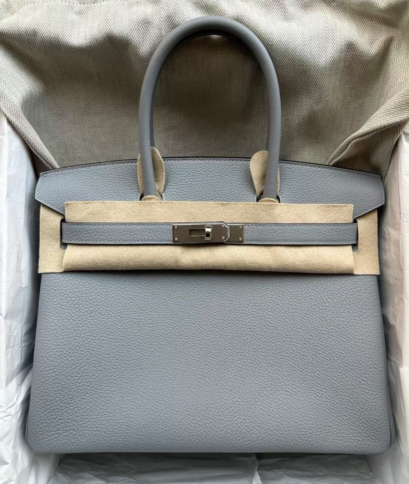 Hermes Birkin 30 Togo Gris Pantin PHW