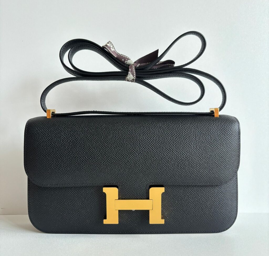 Hermes Constance Elan Black Epsom GHW