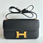 Hermes Constance Elan Black Epsom GHW