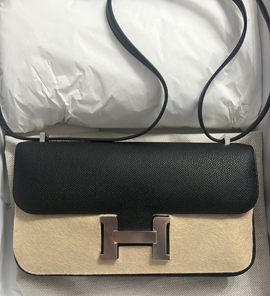 Hermes Constance Elan Mirror Black Epsom PHW