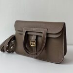 Hermes Halzan 25 Etoupe Clemence GHW