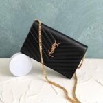 Saint Laurent Wallet on Chain (WOC) Black GHW
