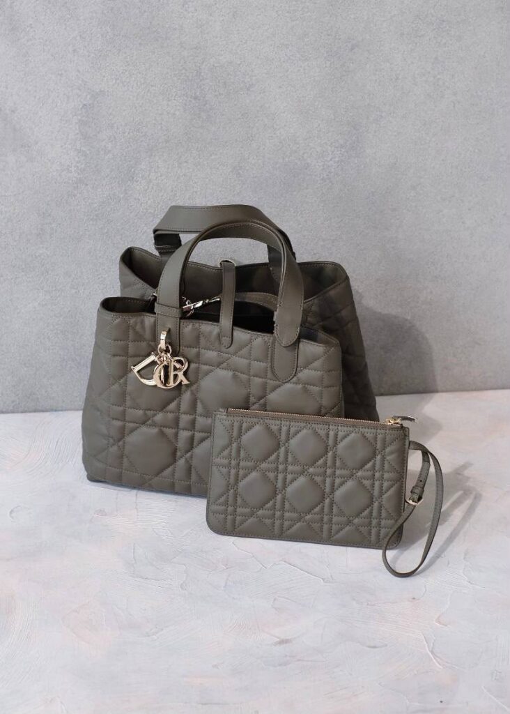 Christian Dior Medium D Toujours Bag in Olive Green