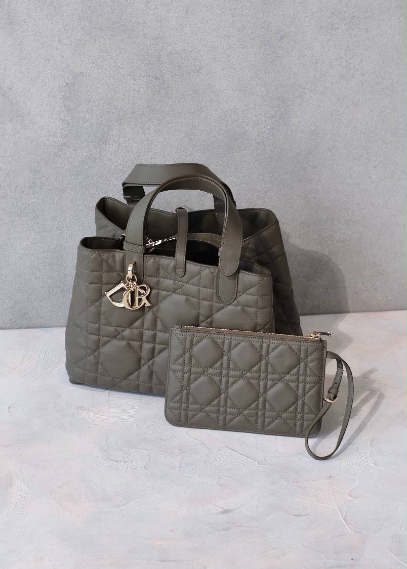 Christian Dior Medium D Toujours Bag in Olive Green