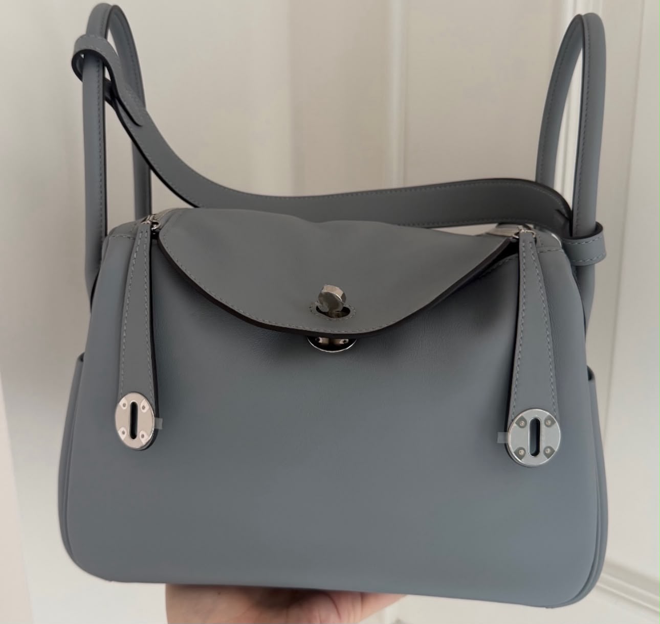 Hermès L26 Gris Pantin Swift PHW