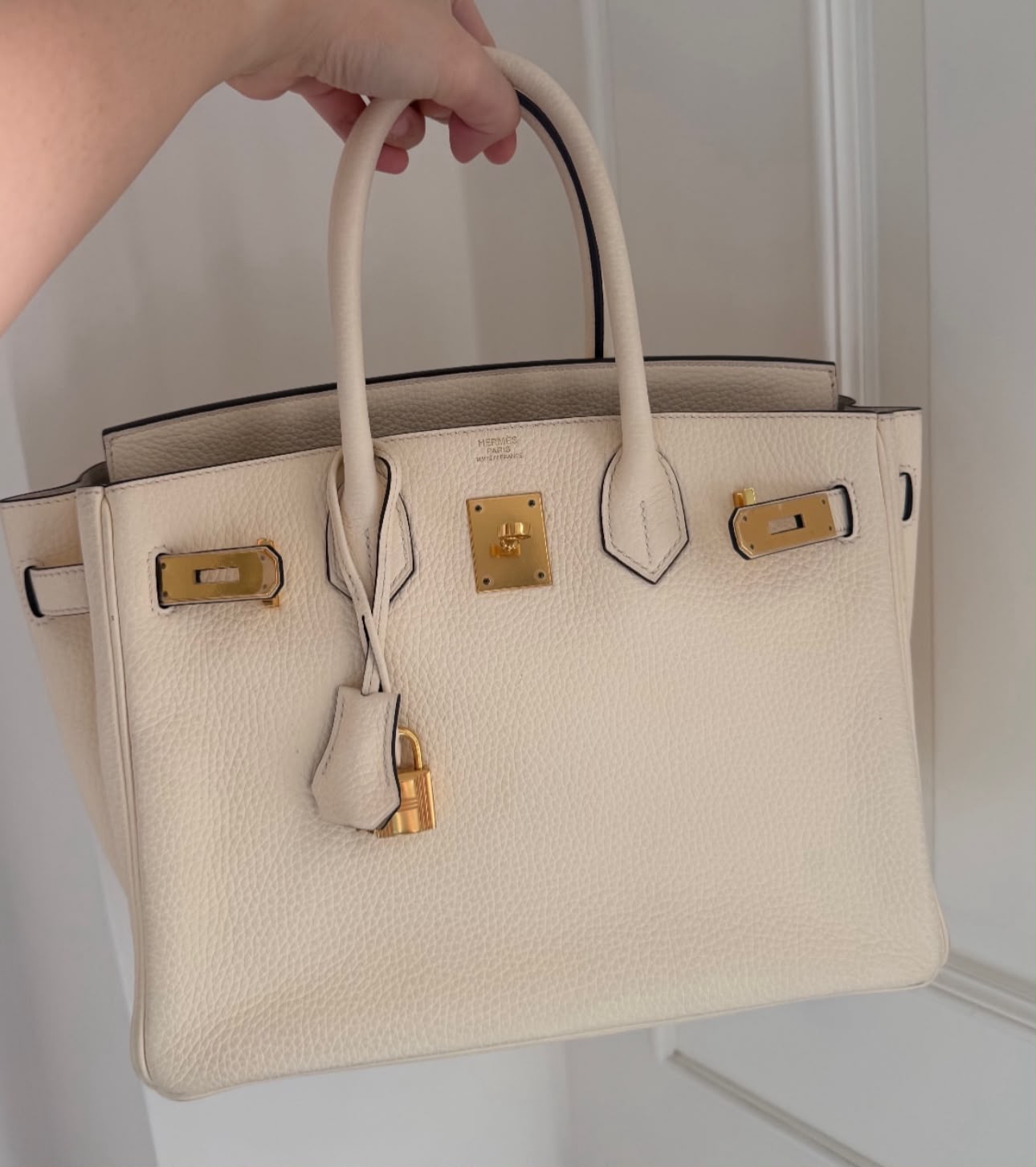 Hermes Birkin Nata Clemence GHW