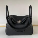 Hermes Lindy 26 Black Clemence PHW
