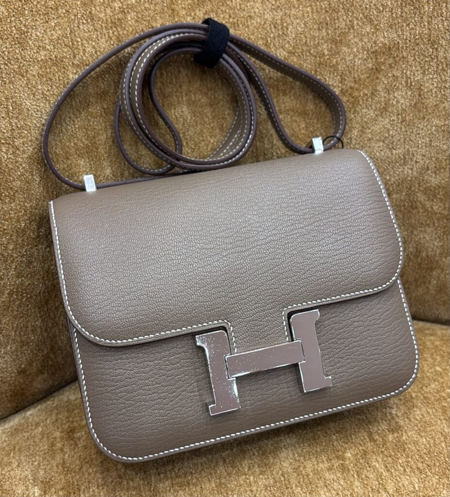 Hermes Constance 18 Mirror Etoupe Chevre PHW
