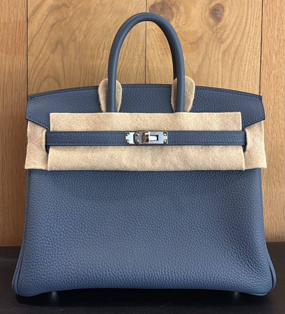 Hermes Birkin 25 Blue Tempete Togo PHW