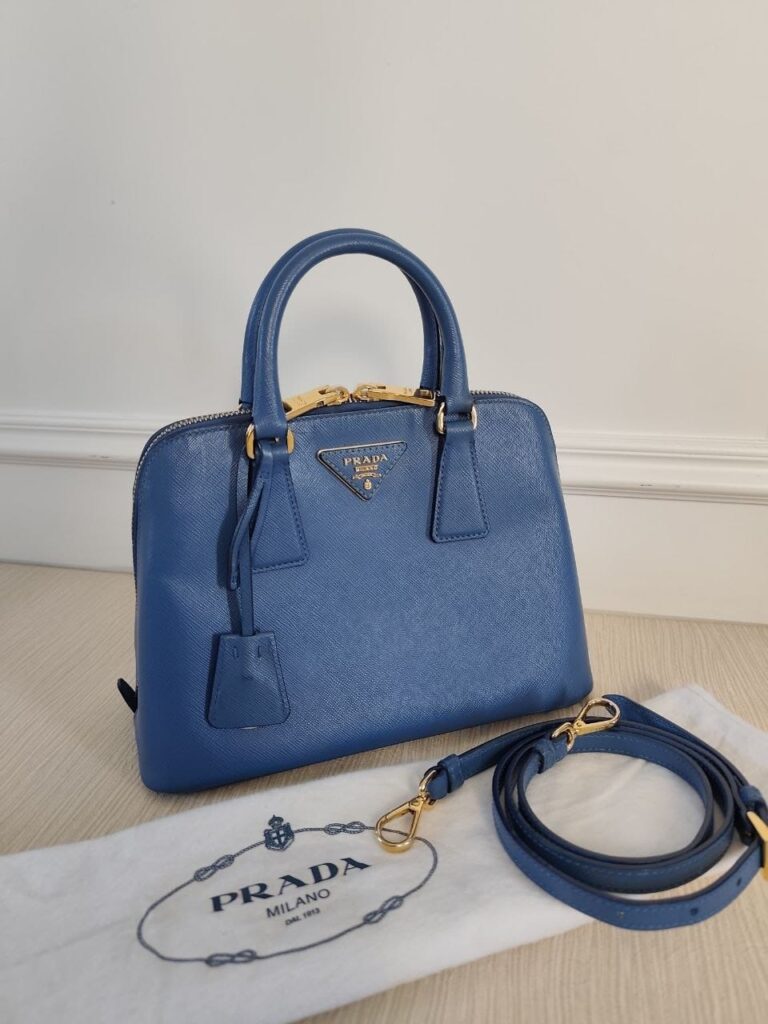 Prada Saffiano Dome Blue