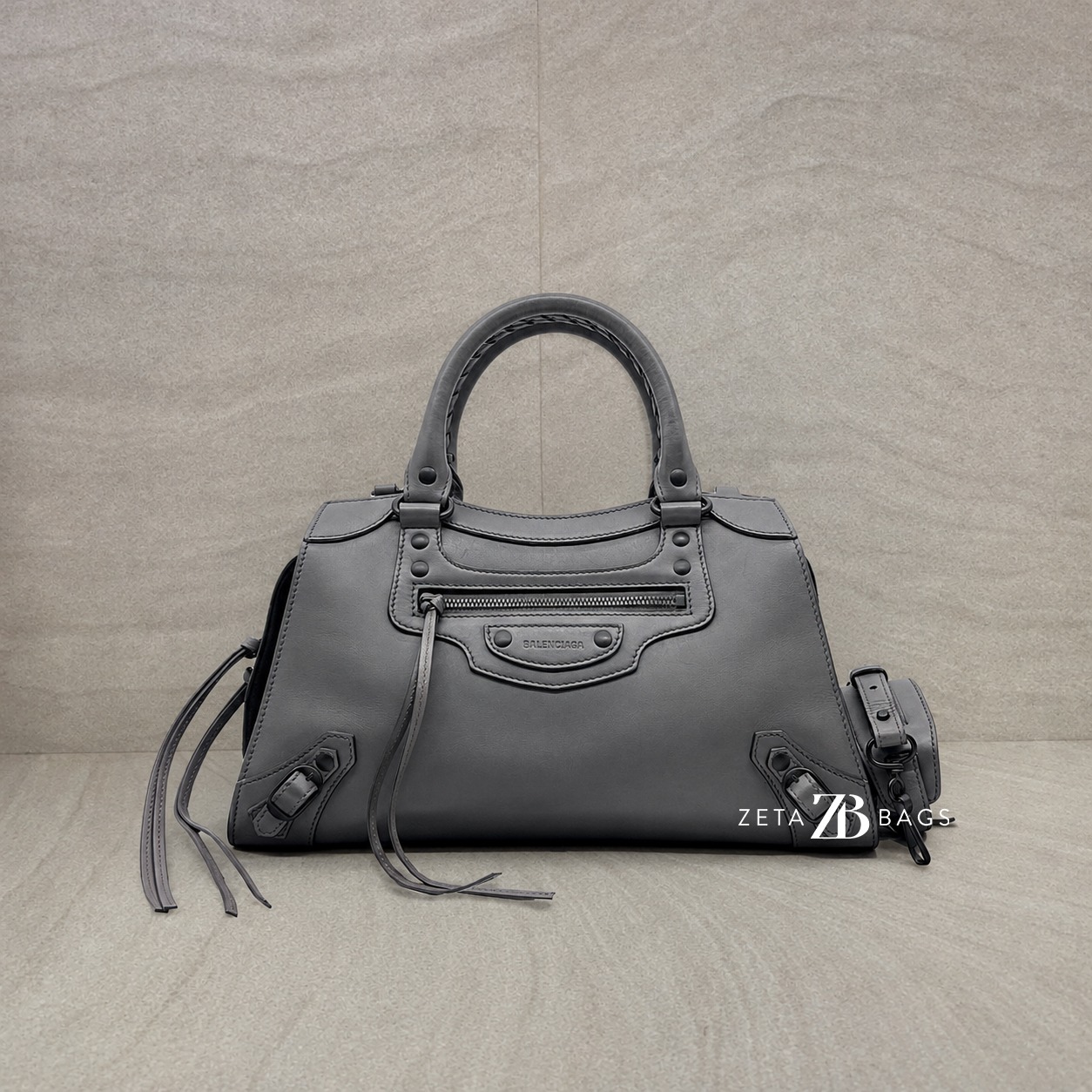 Balenciaga Neo Classic Small Grey Calf BHW