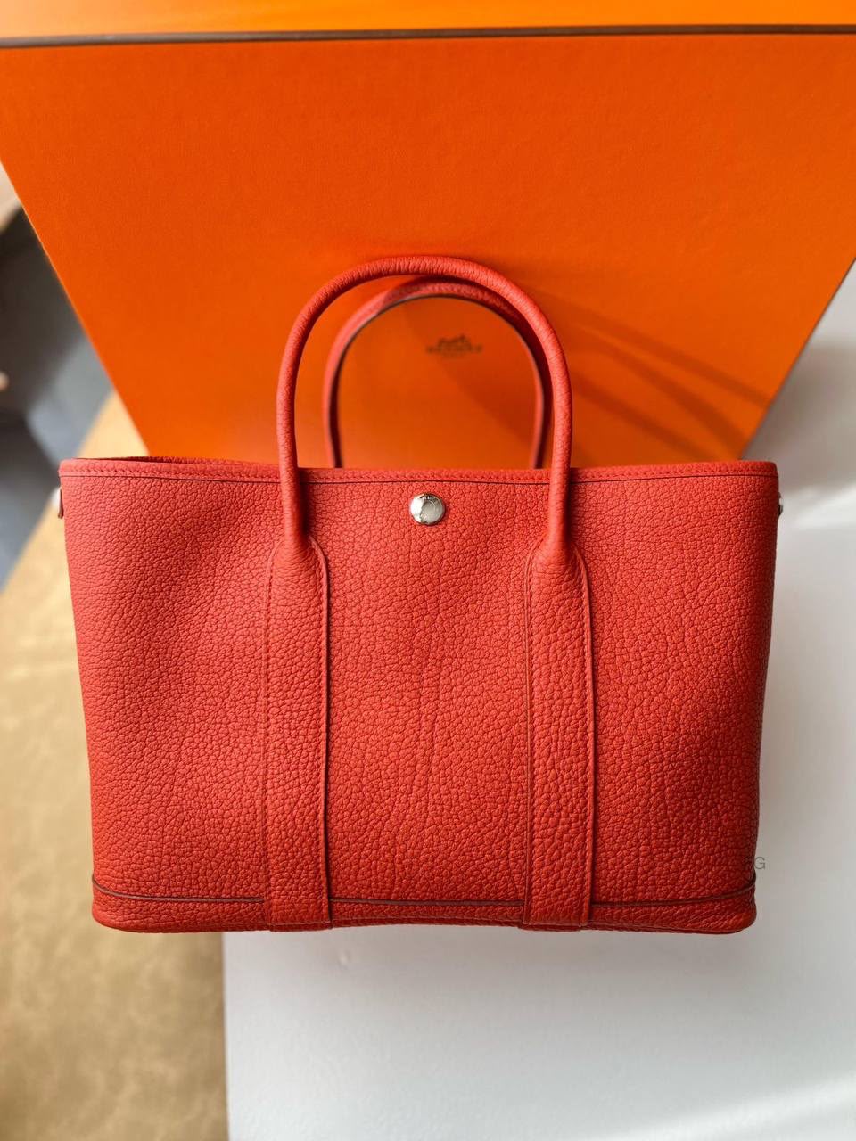 Hermes Mini GP/Mini Garden Party Canvas Vanila Eutope GHW