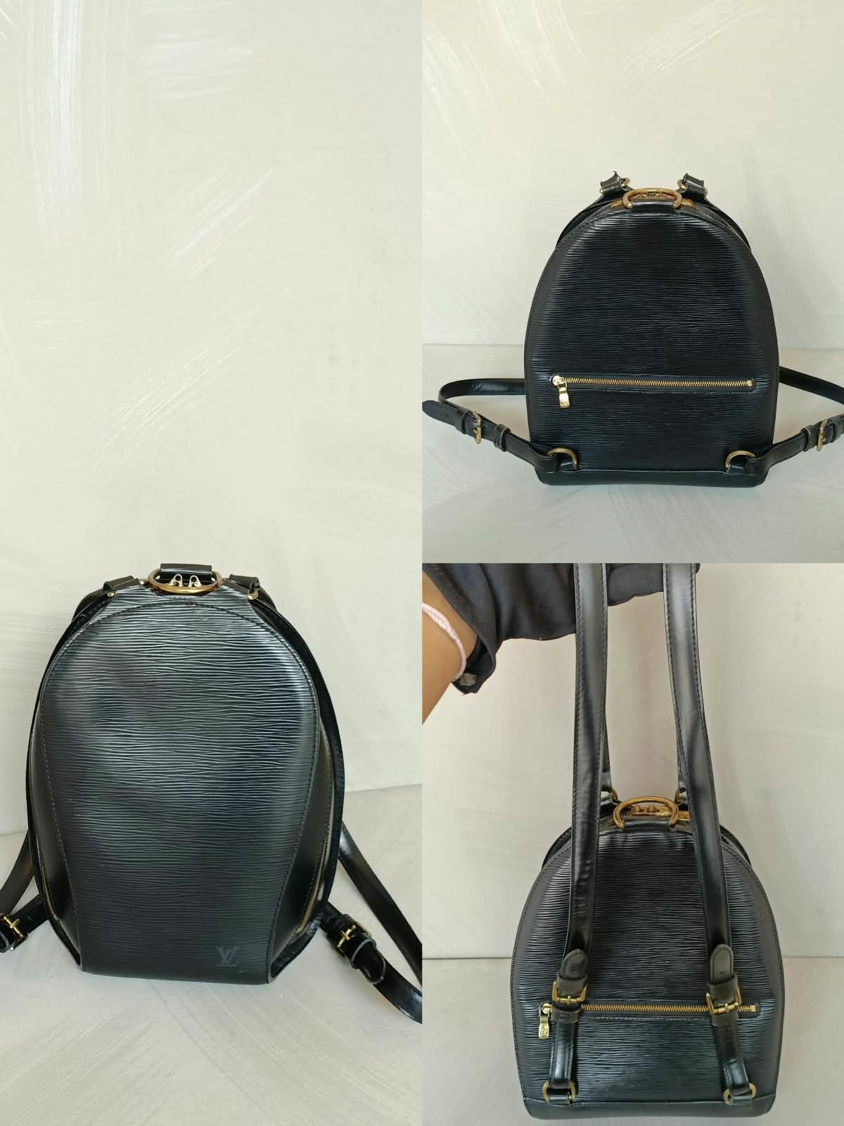 Louis Vuitton Black Epi Leather Mabillon GHW