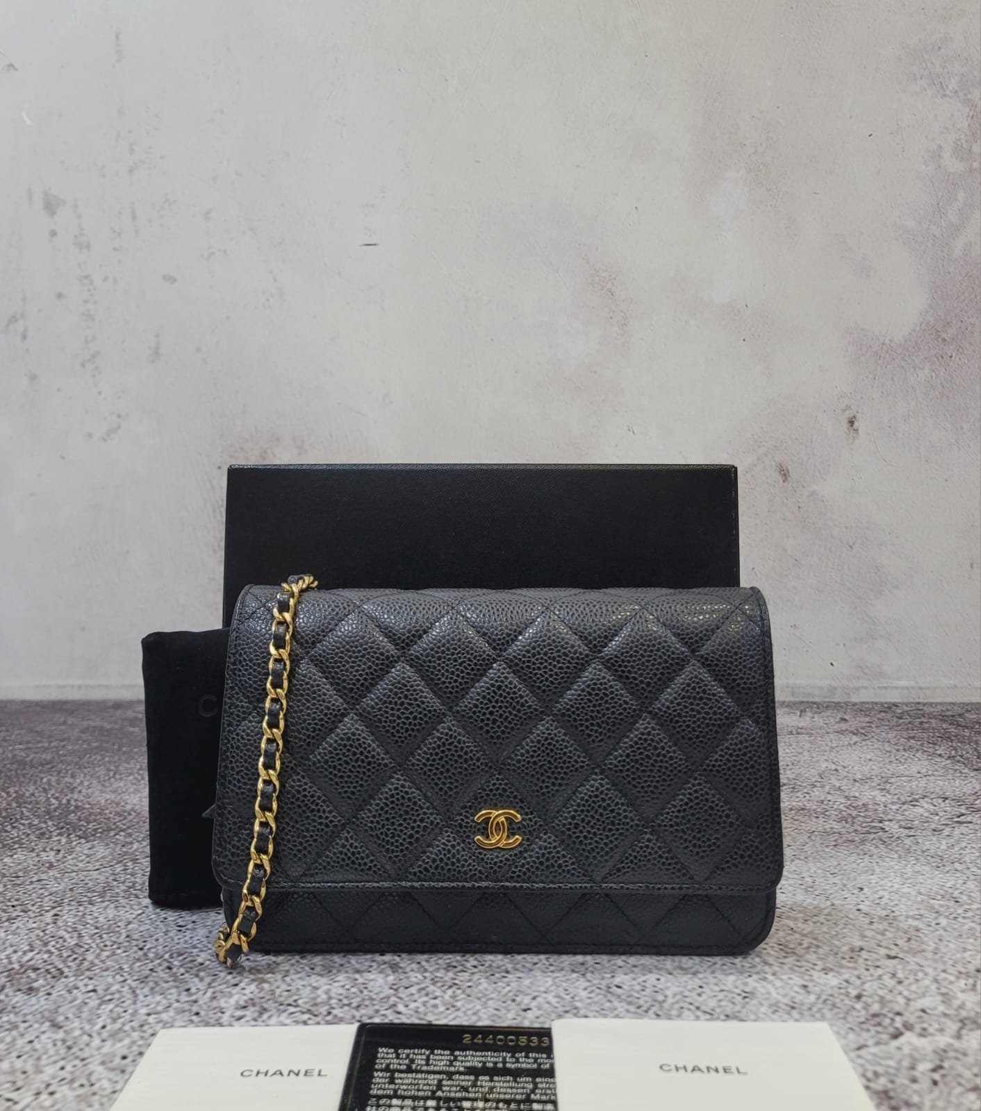 Chanel WOC Black Caviar GHW