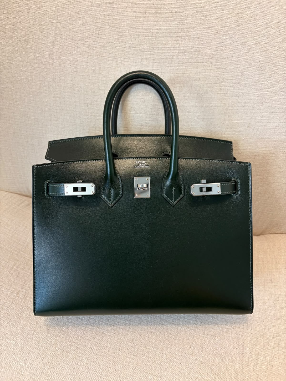 Hermes Birkin 25 Box Vert Foncé PHW