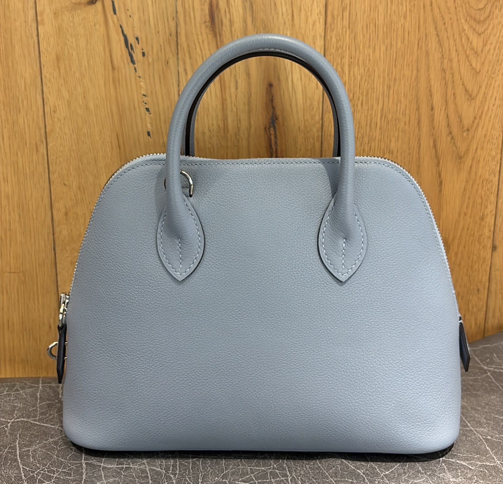Hermes Bolide 25 Blue Lin Evercolor PHW