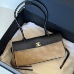 Chanel East West Suede Brown