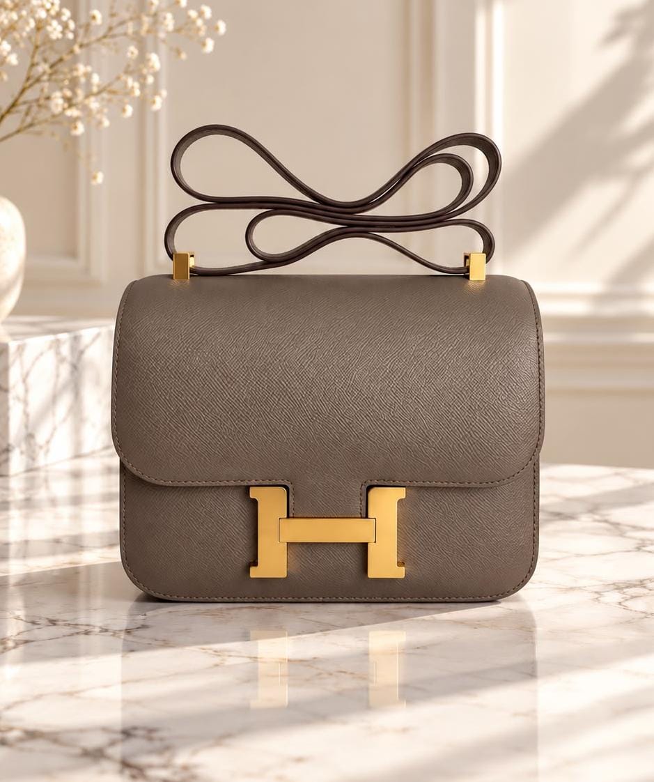 Hermes Constance 24 Epsom Etain GHW