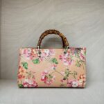Gucci Blooms bamboo Shopper Tote Nude SHW