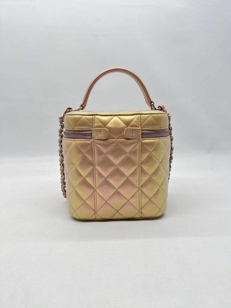 Chanel Vanity Case Iridescent Calfskin Pink Small SHW