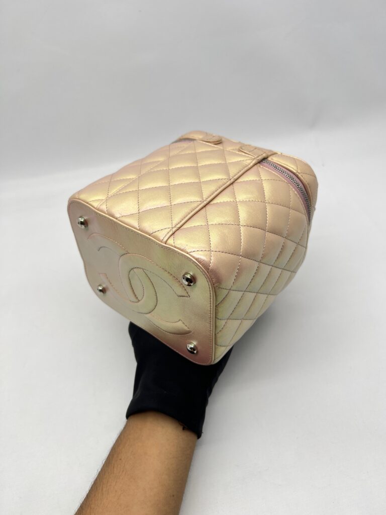Chanel Vanity Case Iridescent Calfskin Pink Small SHW