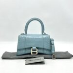Balenciaga Hourglass XS Top Handle Blue Grey SHW