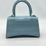 Balenciaga Hourglass XS Top Handle Blue Grey SHW