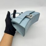 Balenciaga Hourglass XS Top Handle Blue Grey SHW