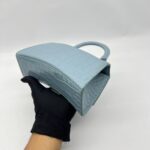 Balenciaga Hourglass XS Top Handle Blue Grey SHW