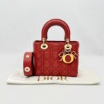 Dior Lady Dior Small Lambskin Red GHW