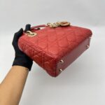 Dior Lady Dior Small Lambskin Red GHW