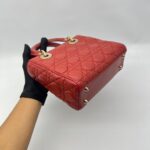 Dior Lady Dior Small Lambskin Red GHW